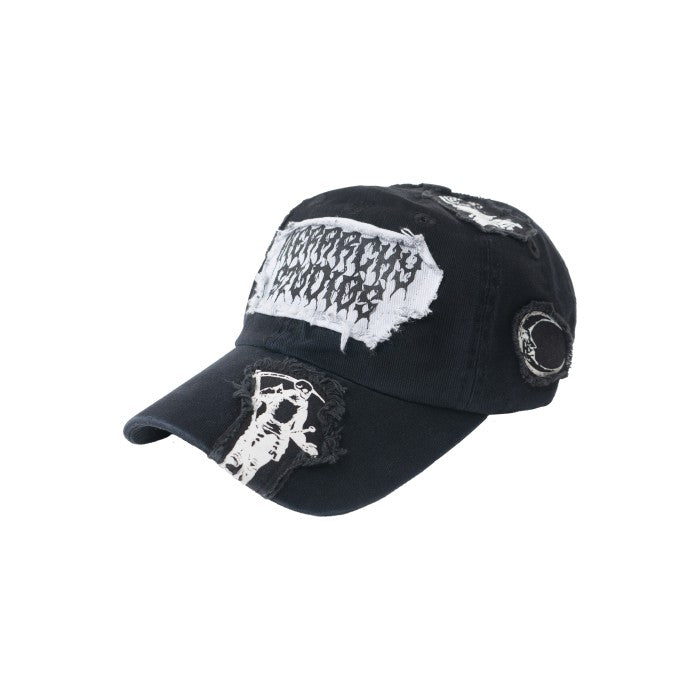 Distressed Black Reaper Baseball Cap
