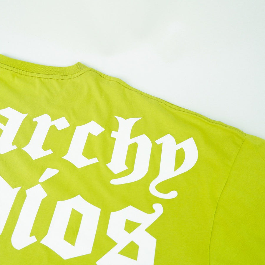 Hierarchy Studios - Lime Wide Logo Oversized T-shirt
