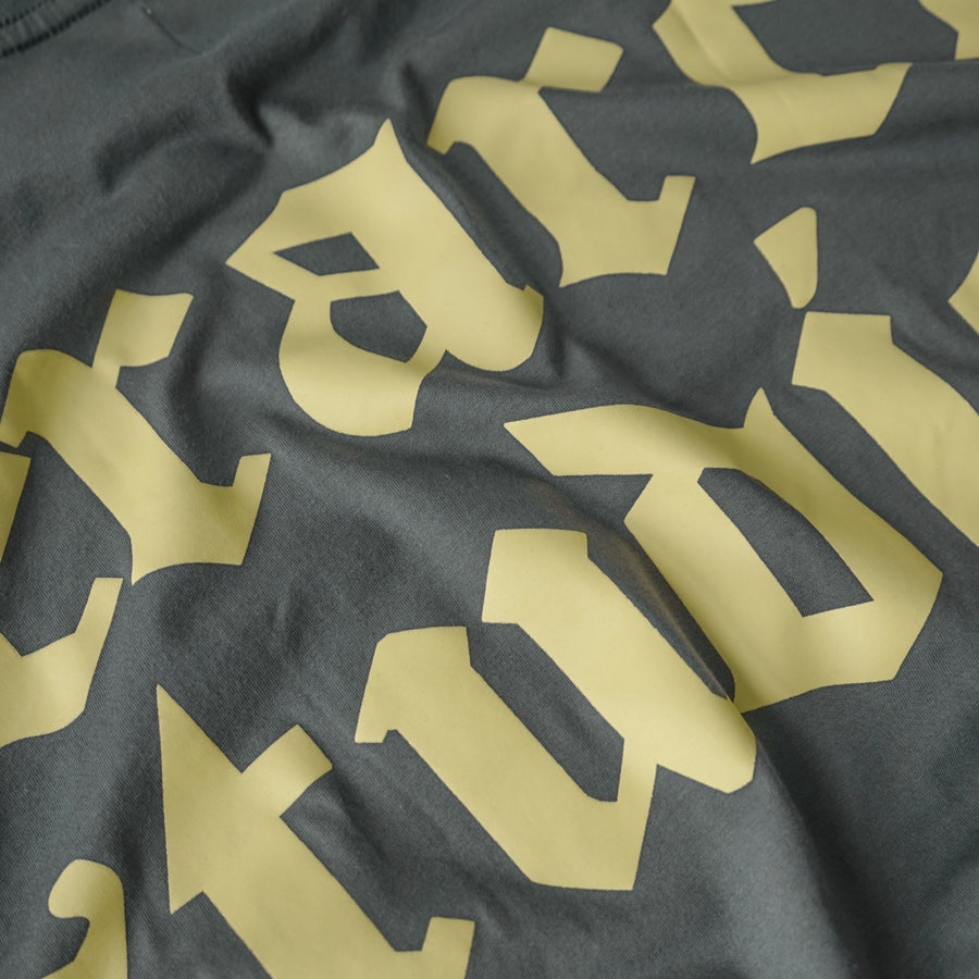 Stone Grey Wide Logo Oversized T-Shirt