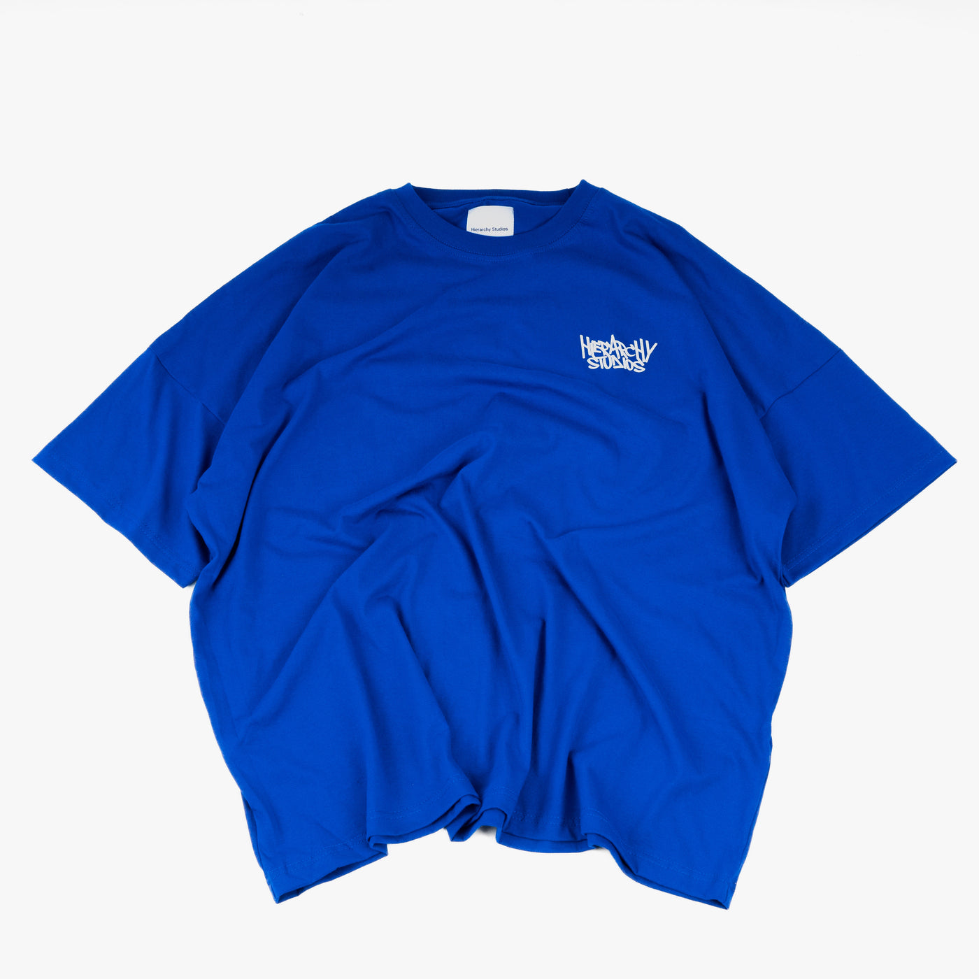 Graffiti Wide Logo Oversized T-Shirt Blue