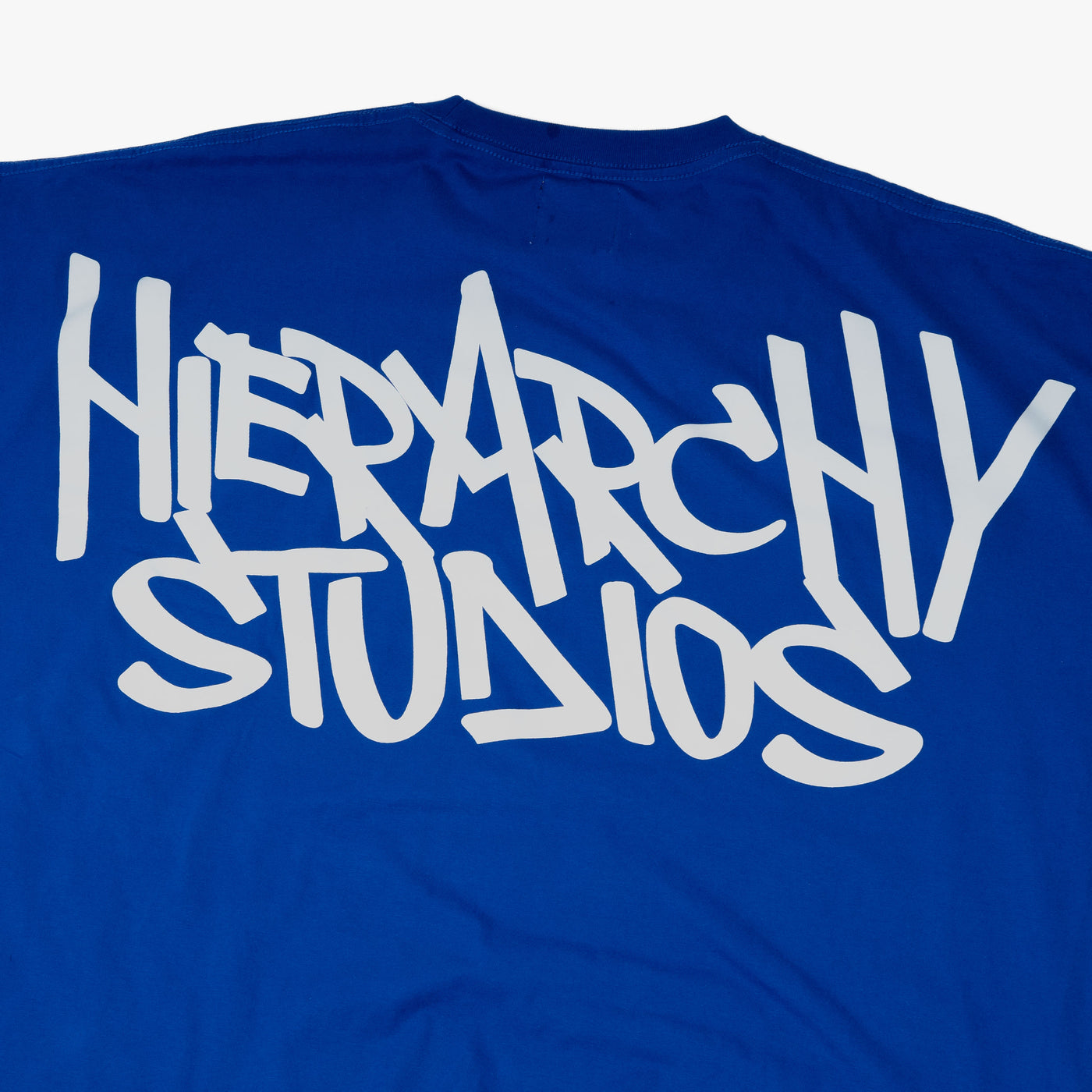 Graffiti Wide Logo Oversized T-Shirt Blue