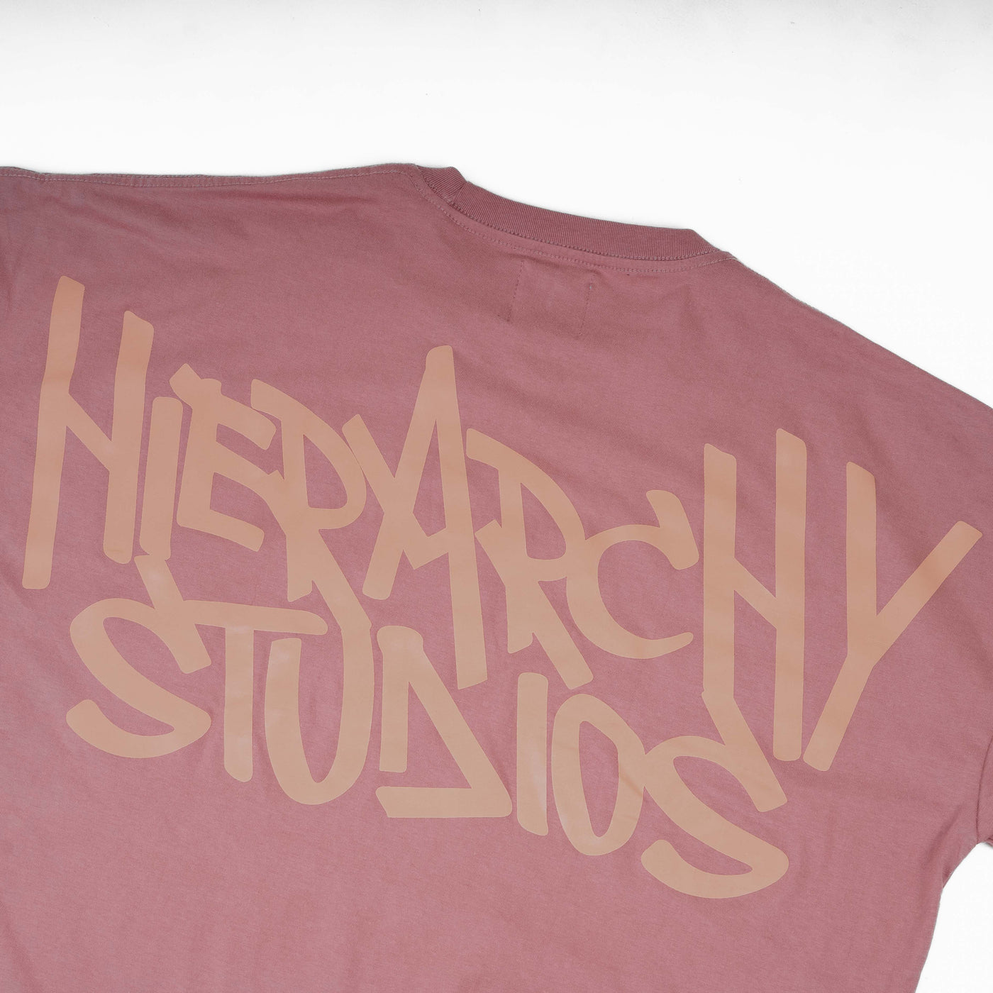 Graffiti Wide Logo Oversized T-Shirt Dusty Pink