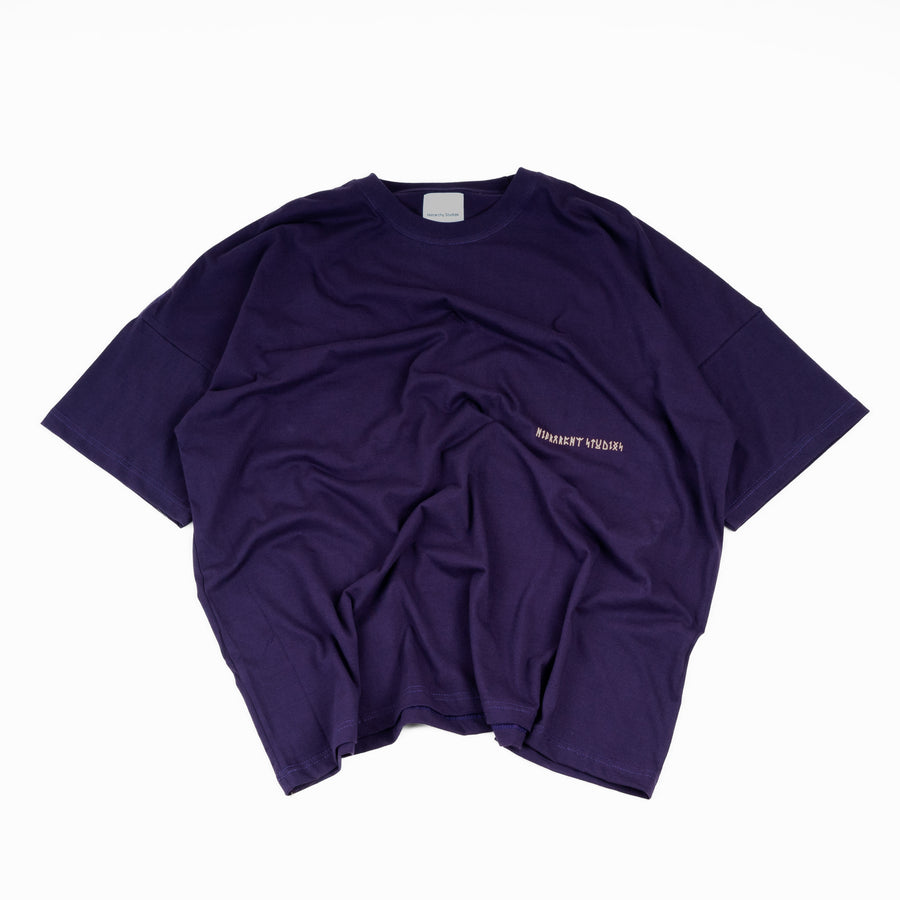Runic Wide Logo Oversized T-Shirt Purple