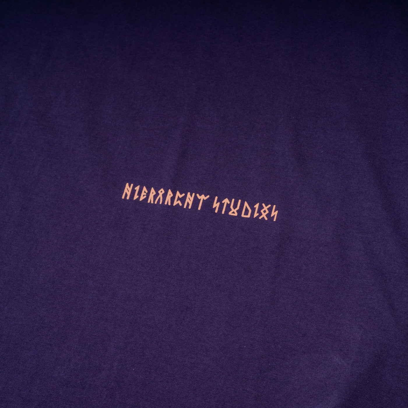 Runic Wide Logo Oversized T-Shirt Purple