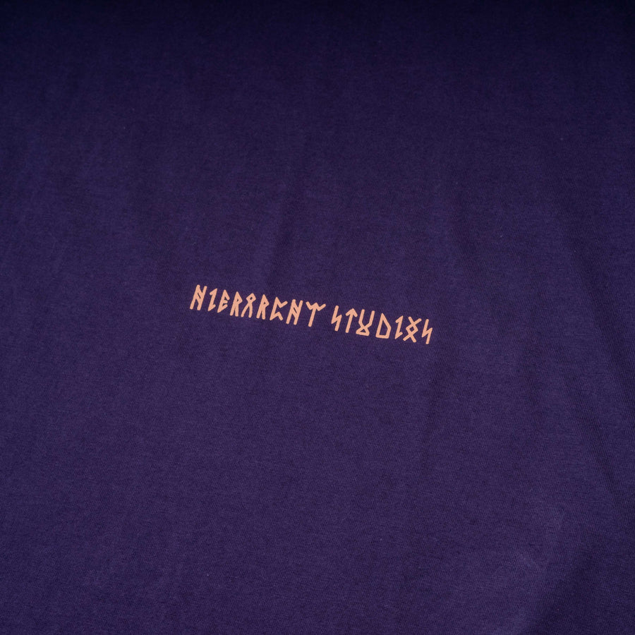 Runic Wide Logo Oversized T-Shirt Purple