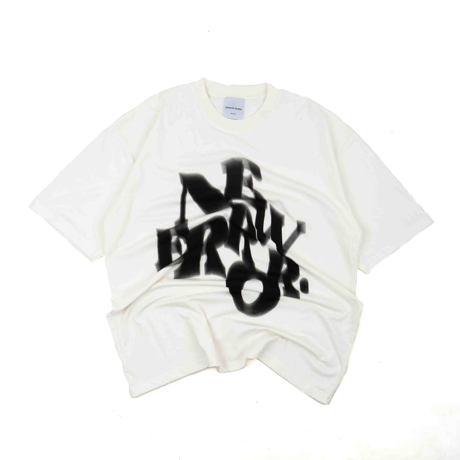 New Error Blurry Oversized T-Shirt Broken White