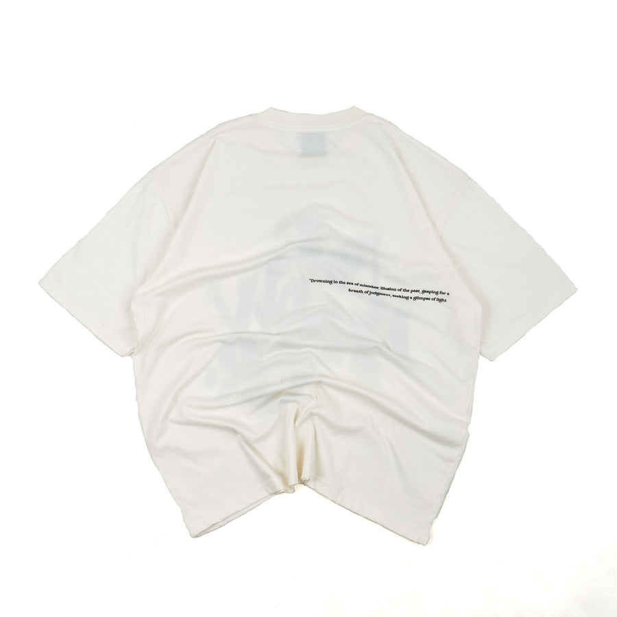 New Error Blurry Oversized T-Shirt Broken White