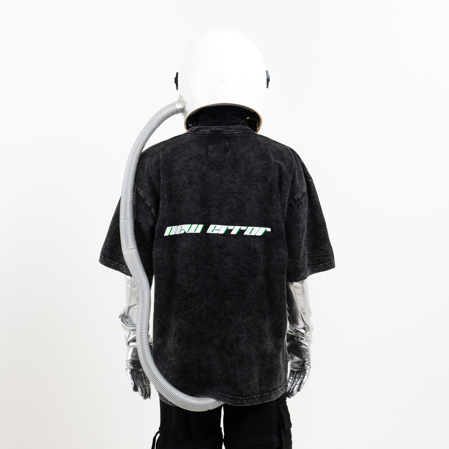 New Error Planet Oversized T-Shirt Washed Black