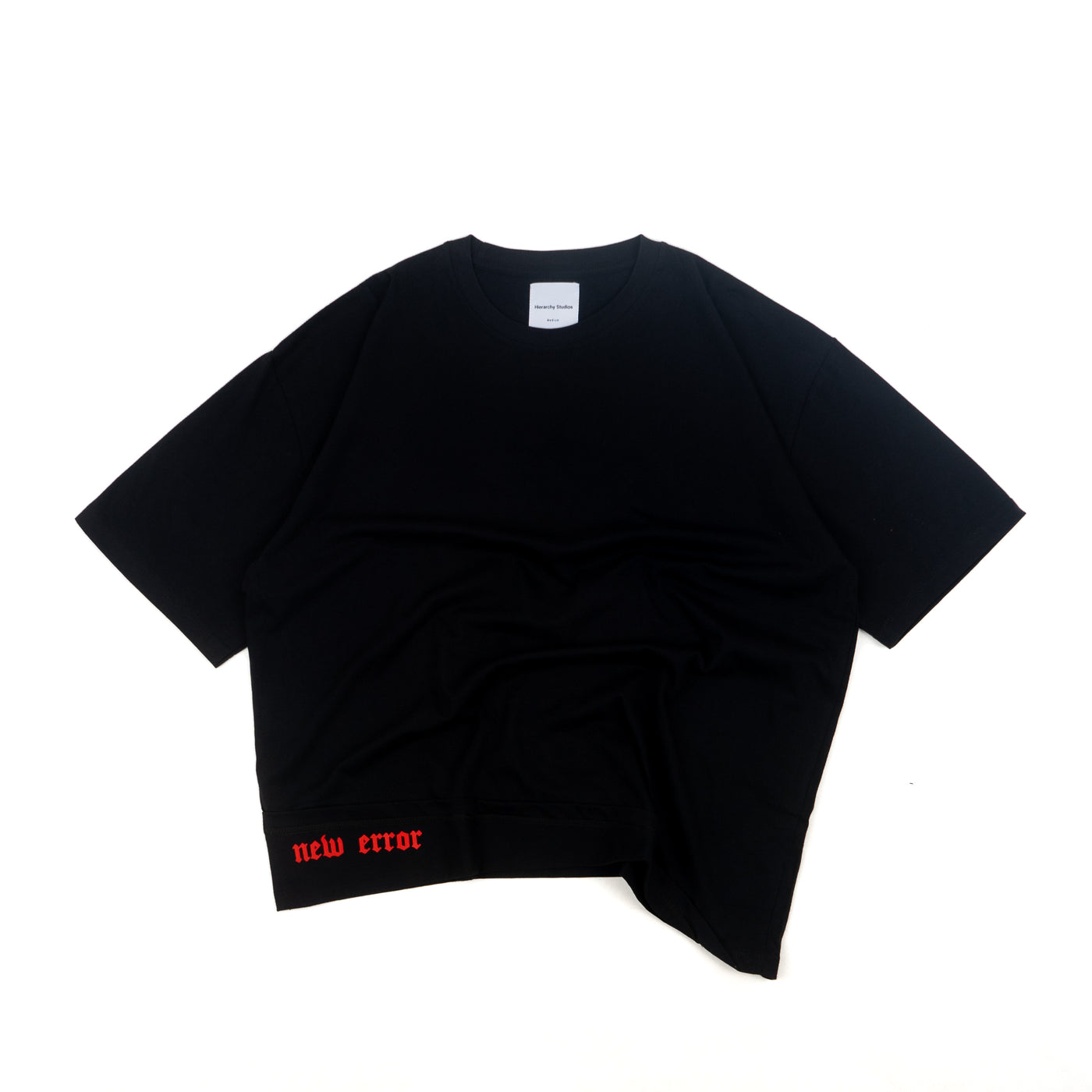 New Error Fold Oversized T-Shirt Black