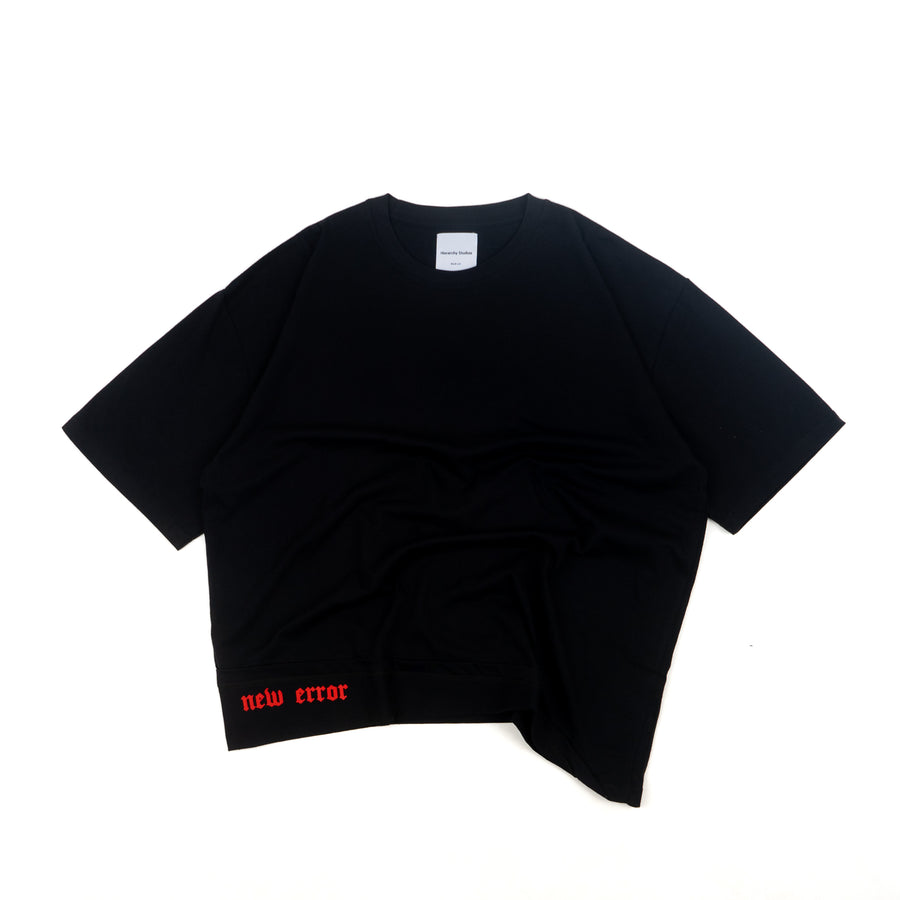 New Error Fold Oversized T-Shirt Black
