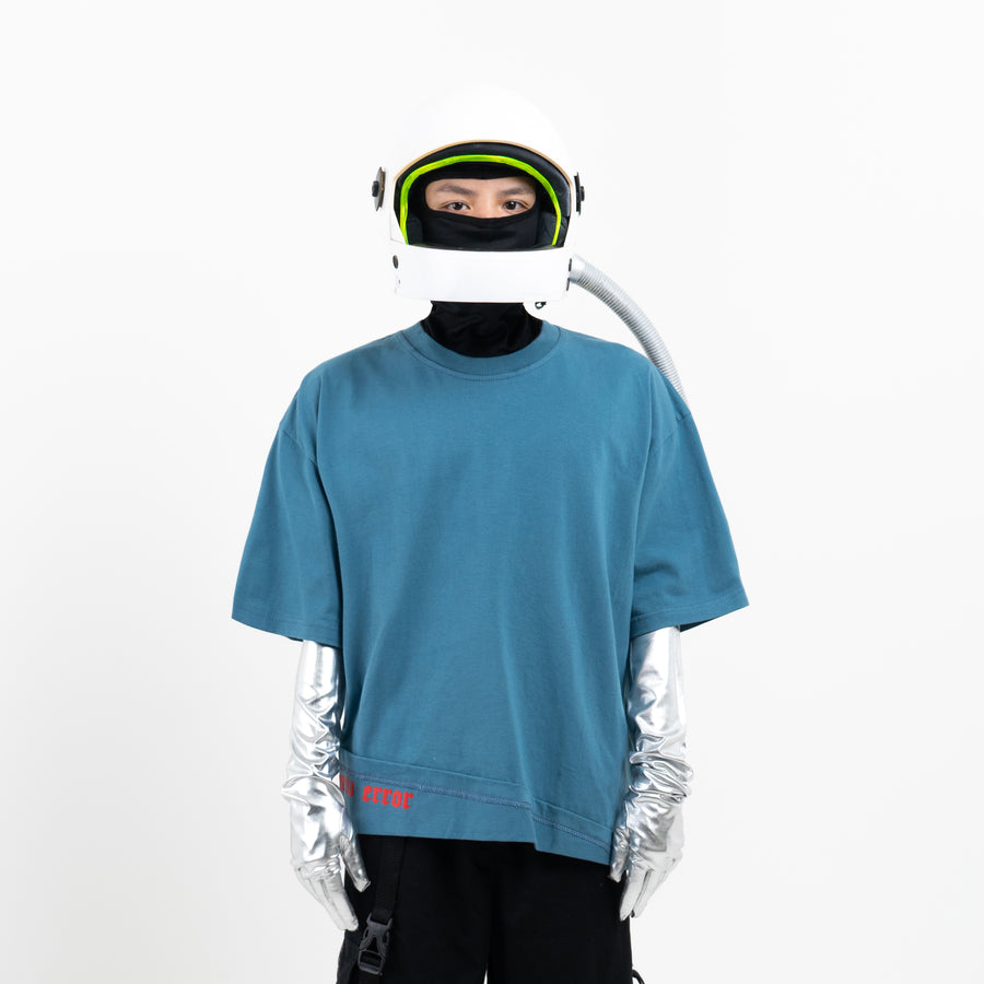 New Error Fold Oversized T-Shirt Dusty Blue