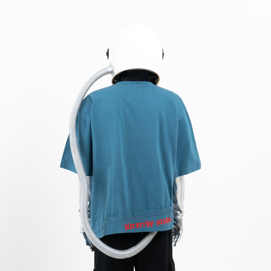 New Error Fold Oversized T-Shirt Dusty Blue
