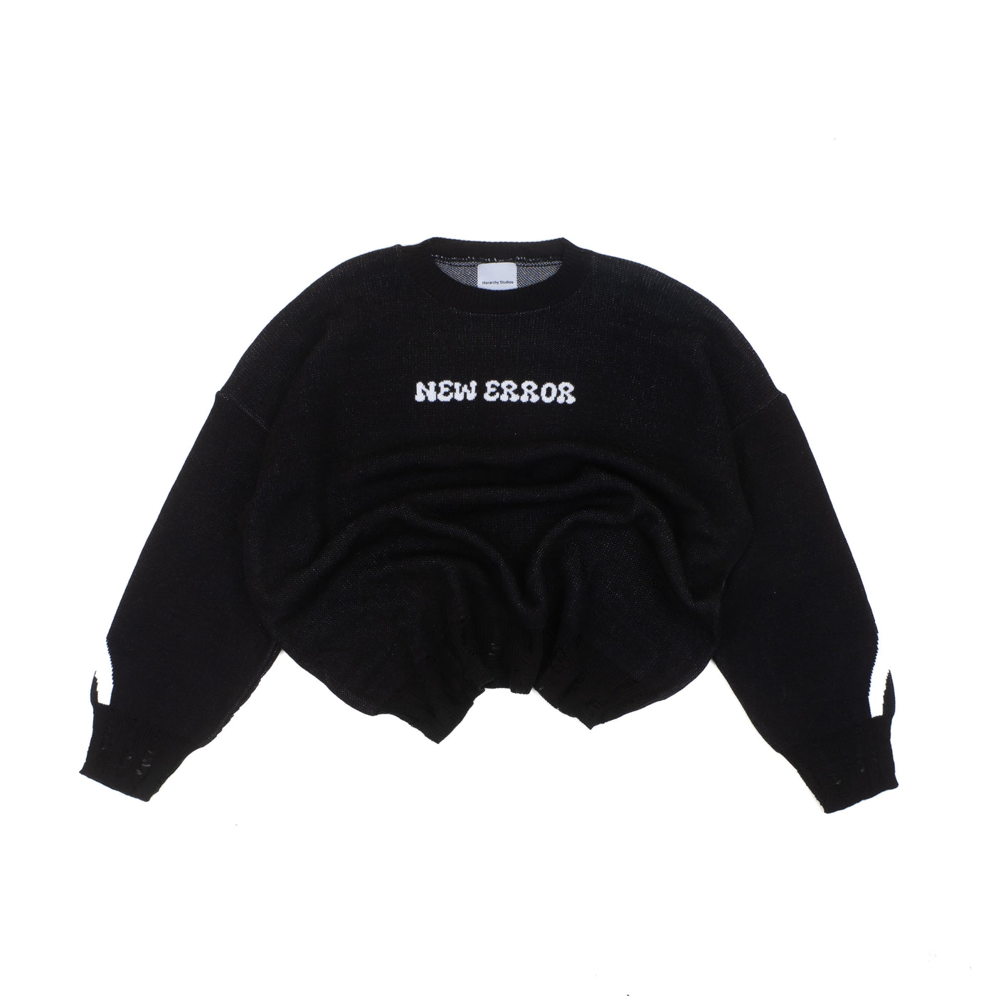 New Error Fluid Wide Logo Oversized Knitwear Black