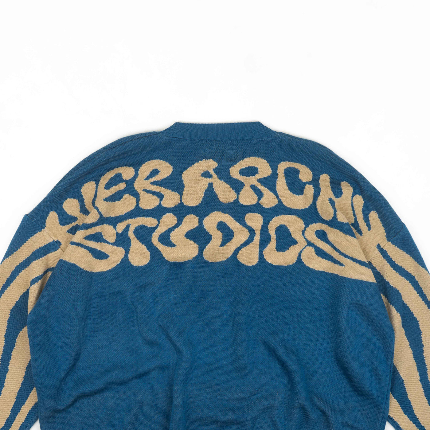 New Error Fluid Wide Logo Oversized Knitwear Blue