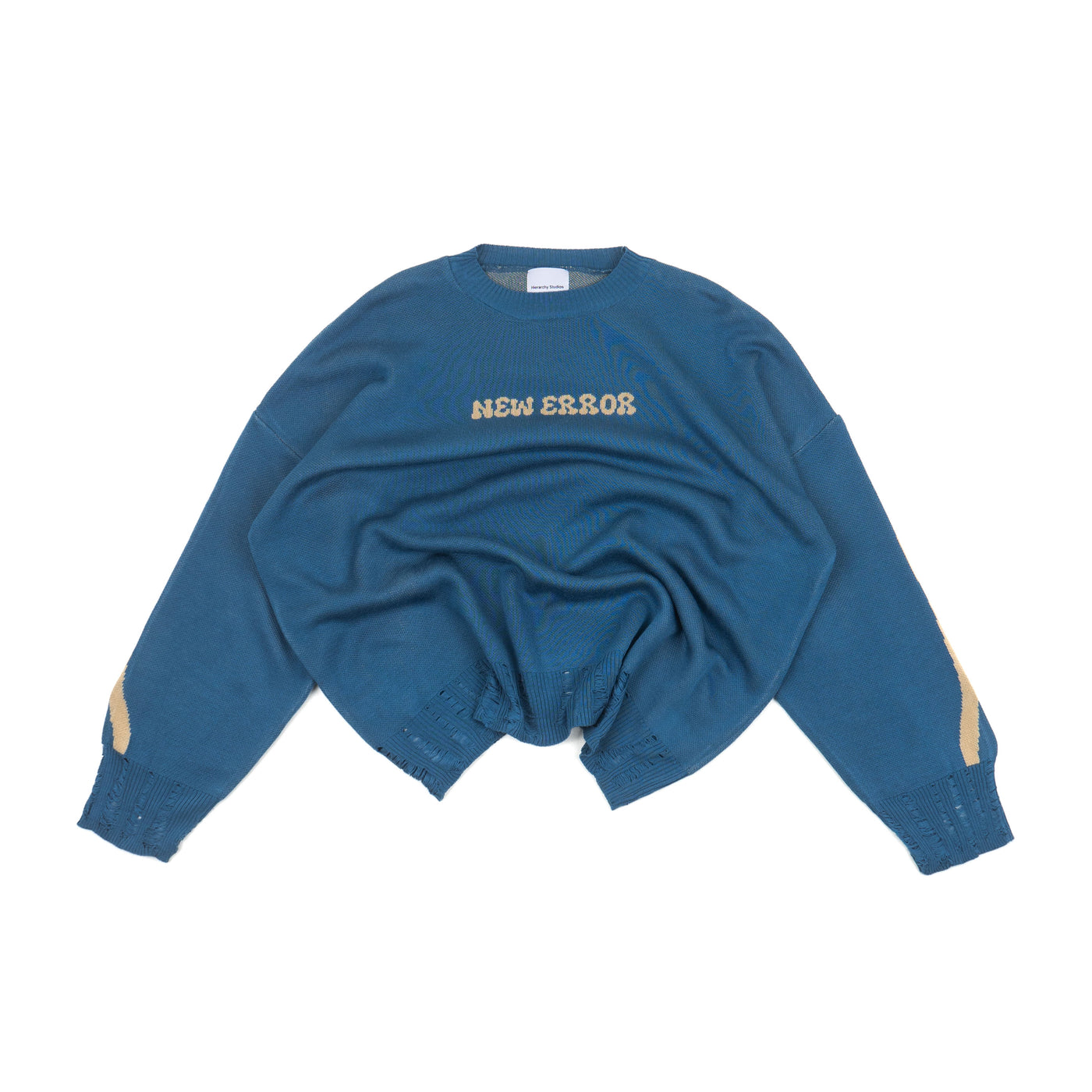 New Error Fluid Wide Logo Oversized Knitwear Blue