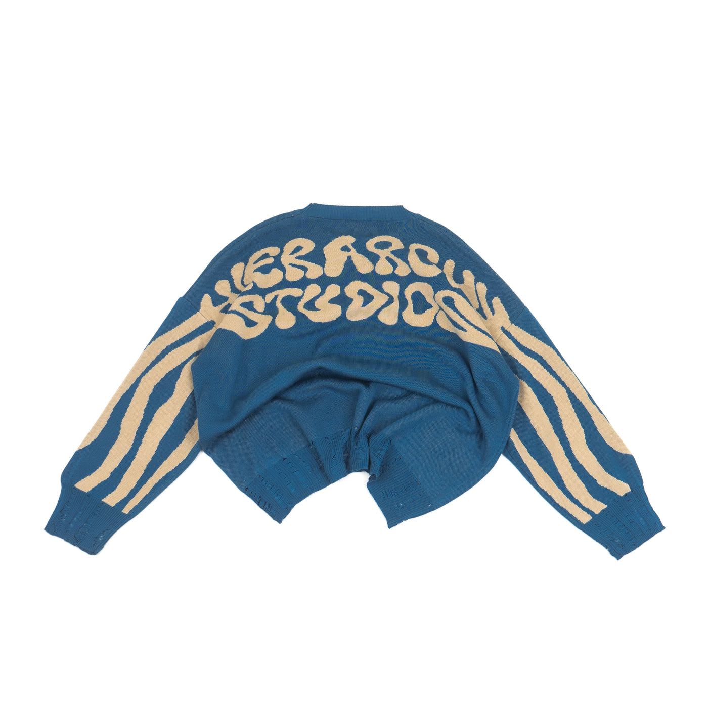 New Error Fluid Wide Logo Oversized Knitwear Blue