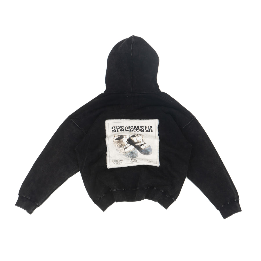 New Error SpacePatch Oversized Hoodie Washed Black