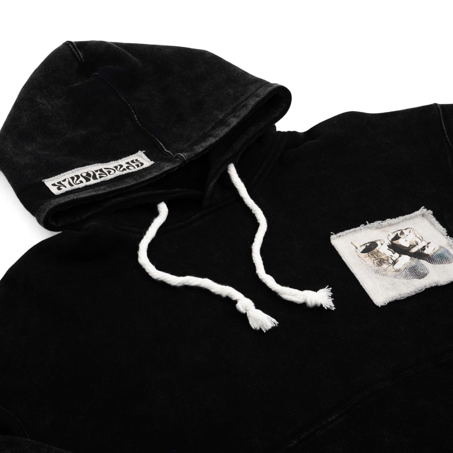 New Error SpacePatch Oversized Hoodie Washed Black