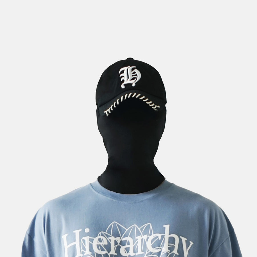 Gothic H Stitched Baseball Cap Black