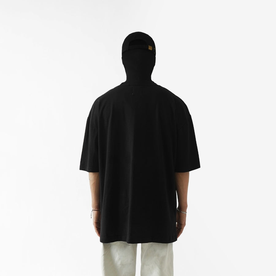 Flowers Dahlia Oversized T-Shirt Black