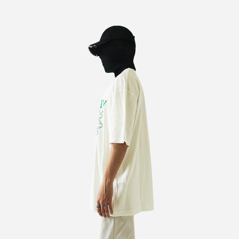 Flowers Dahlia Oversized T-Shirt White