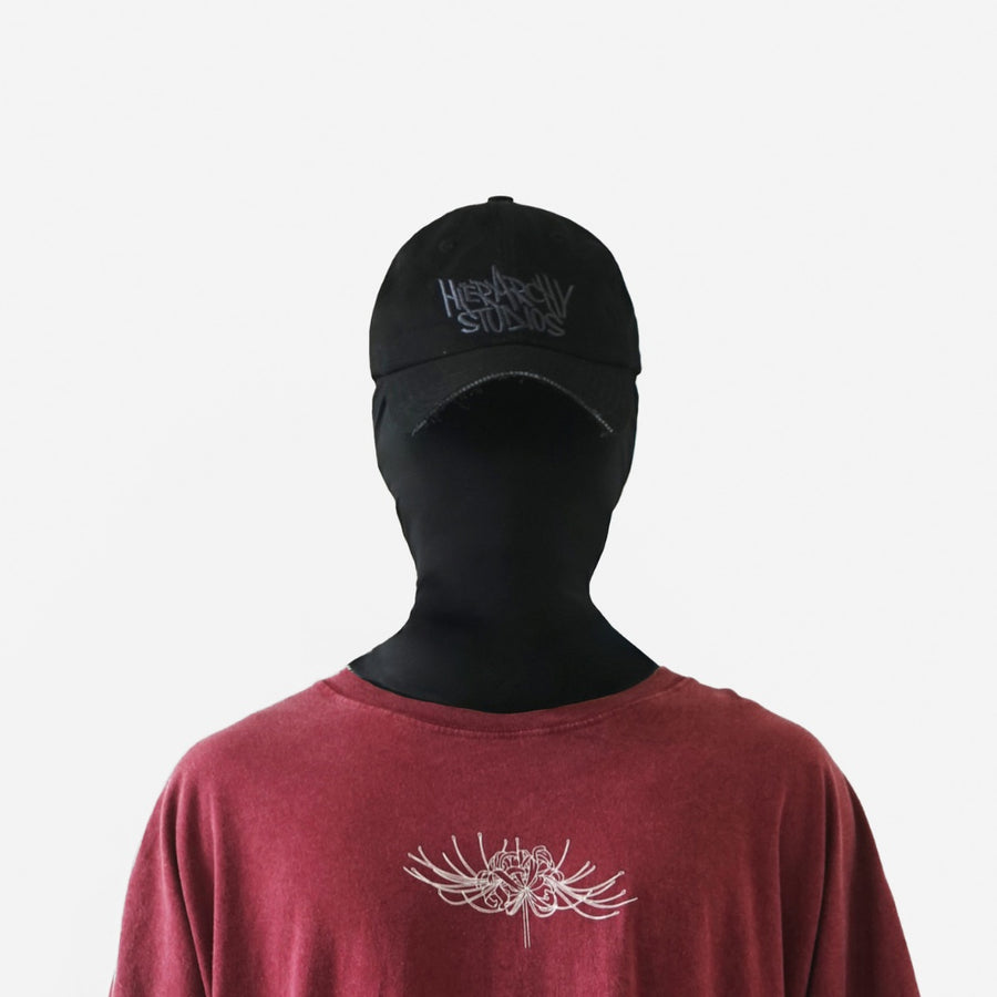 Graffiti Half Cut Baseball Cap Black