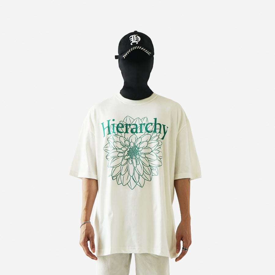 Flowers Dahlia Oversized T-Shirt White