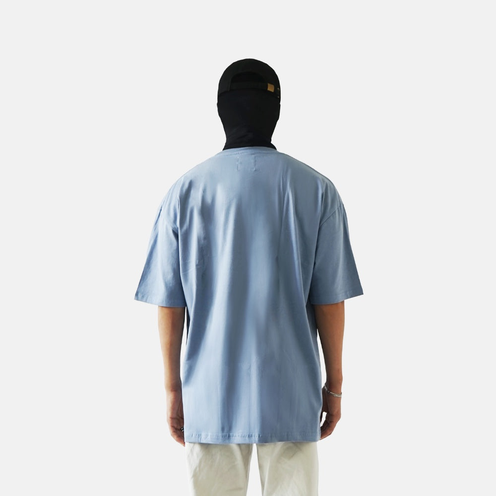 Flowers Dahlia Oversized T-Shirt Steel Blue