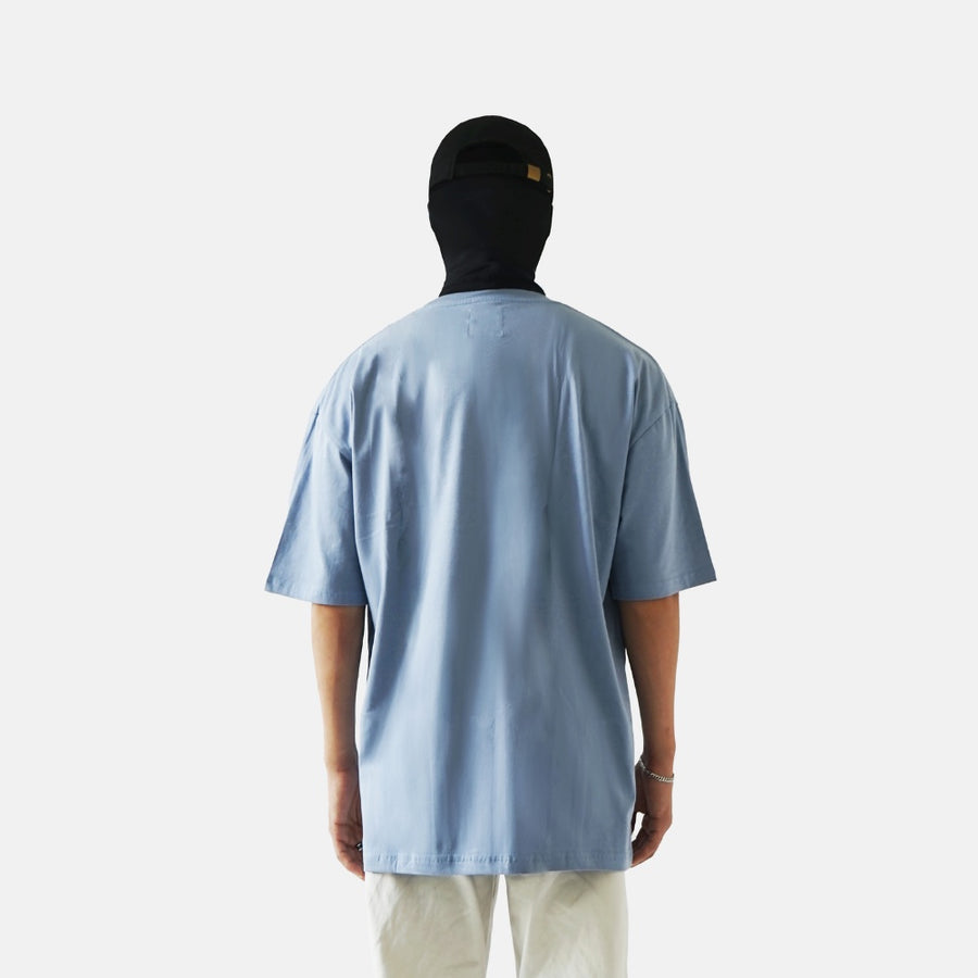 Flowers Dahlia Oversized T-Shirt Steel Blue
