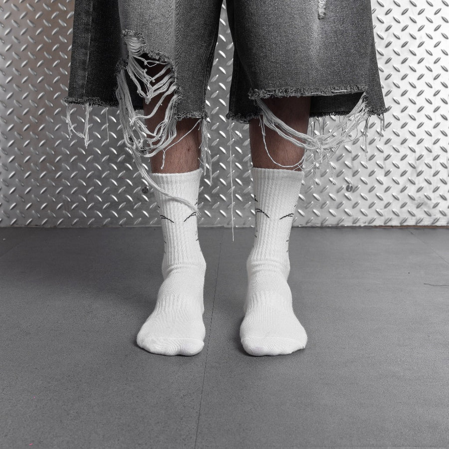 HIERARCHY STUDIOS Chroma - White Tribal Socks