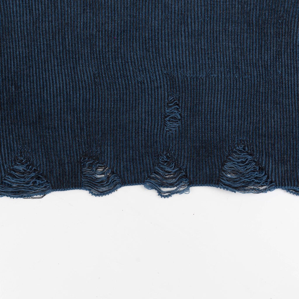 Distressed Blue Flux Oversized Knit Sweater