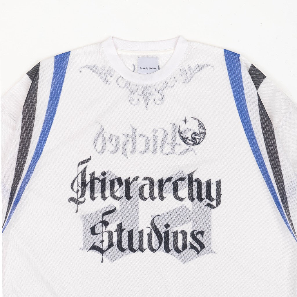 HIERARCHY STUDIOS Spellbound 2.0 - White Wicked Wide Oversized Mesh Jersey