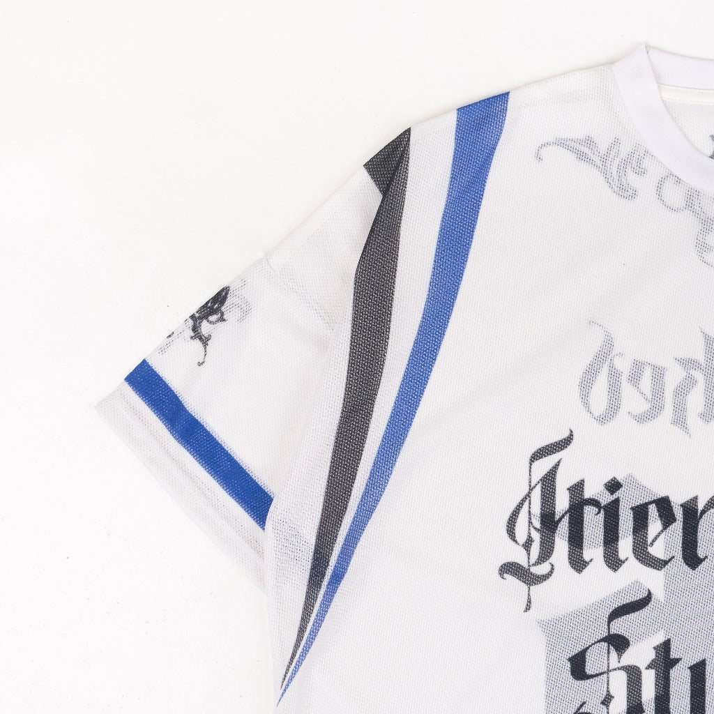 HIERARCHY STUDIOS Spellbound 2.0 - White Wicked Wide Oversized Mesh Jersey