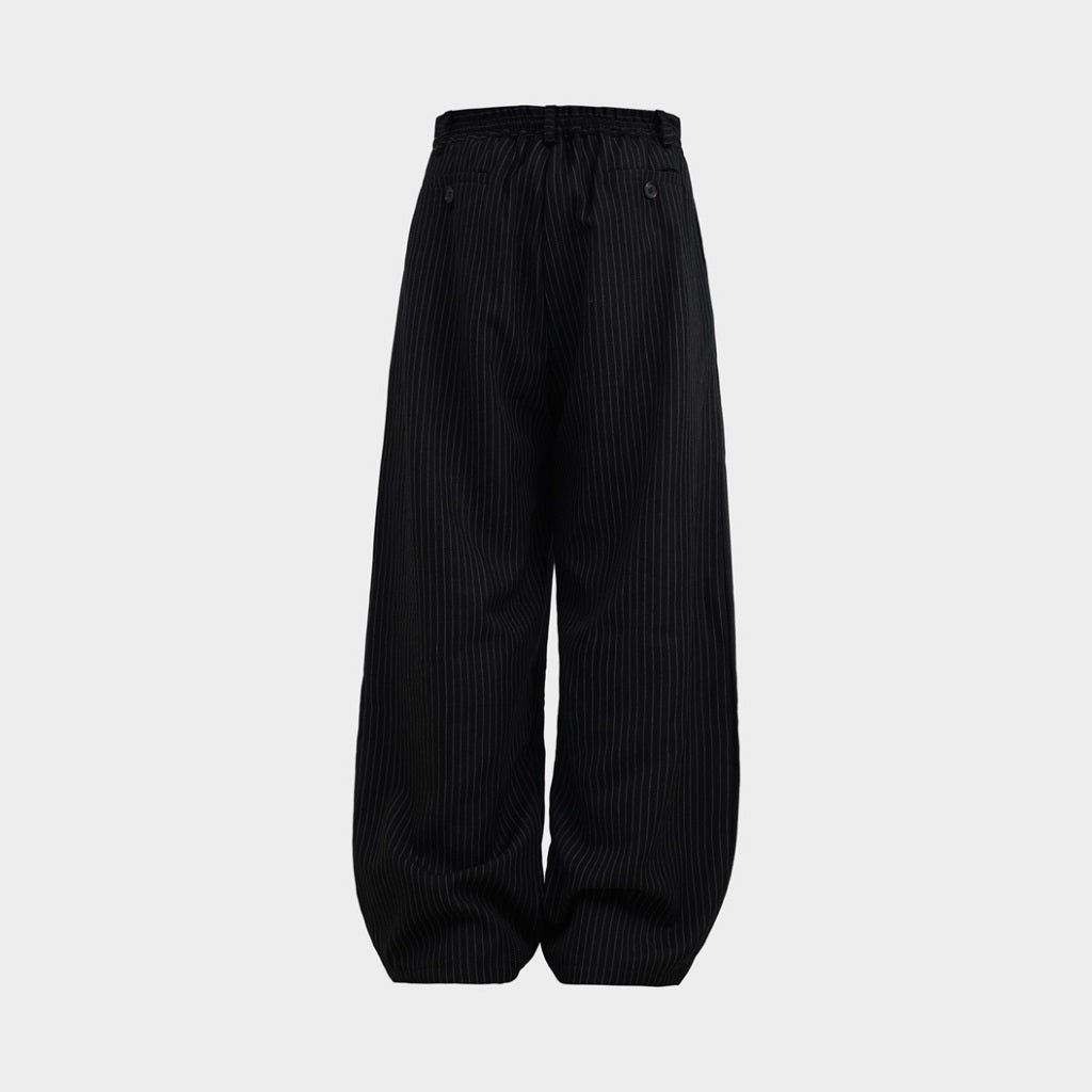 HIERARCHY STUDIOS Unruled - Stripes Black Tuck Trousers