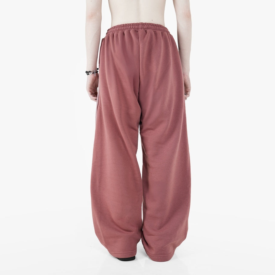 HIERARCHY STUDIOS TMTNW - Dusty Pink Four Stripes Baggy Pants