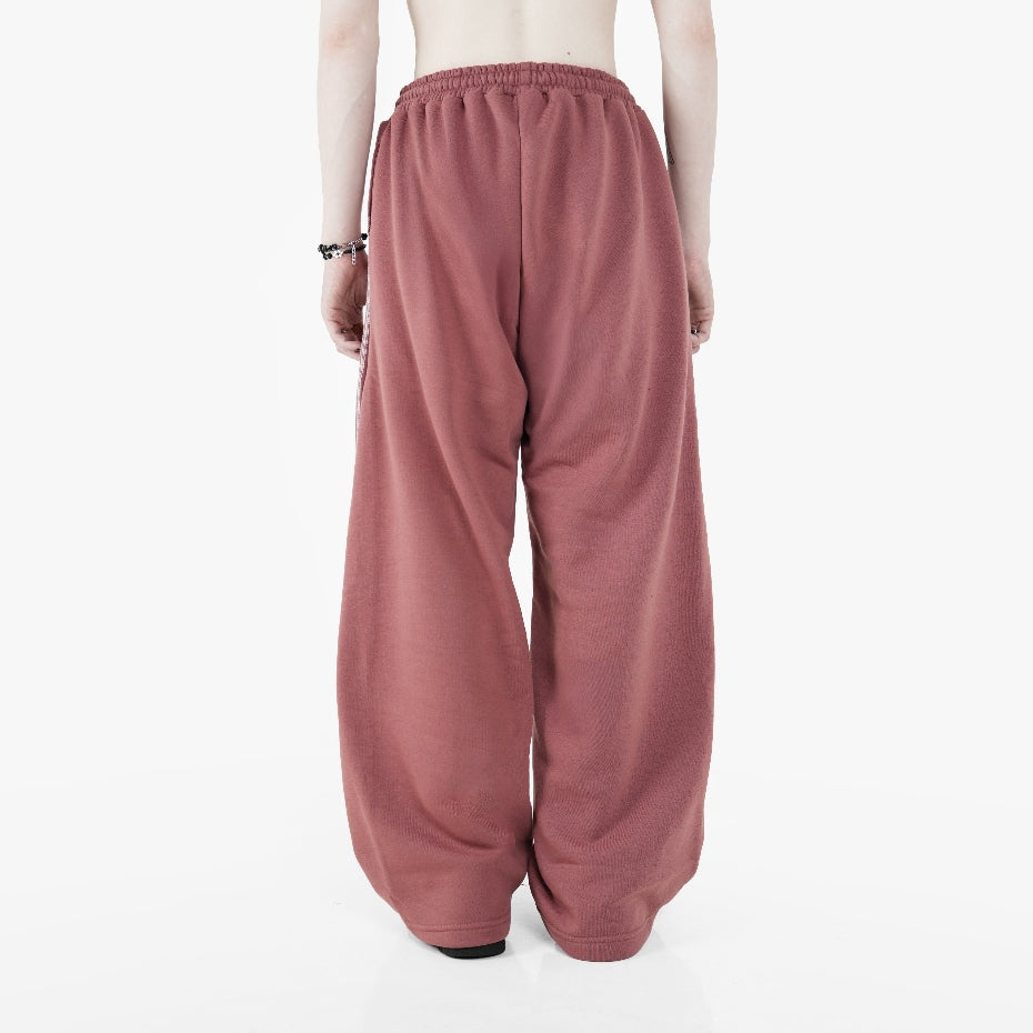 PRE ORDER Dusty Pink Four Stripes Baggy Pants