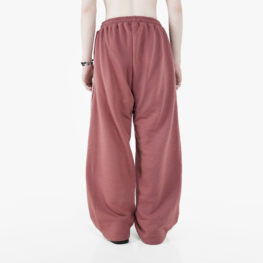 PRE ORDER Dusty Pink Four Stripes Baggy Pants