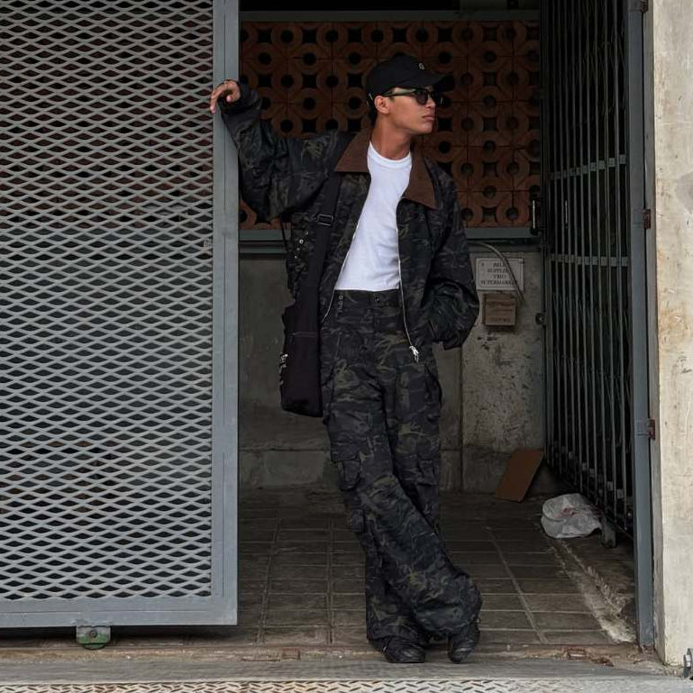 HIERARCHY STUDIOS Unsolved - Camo Cargo Longpants