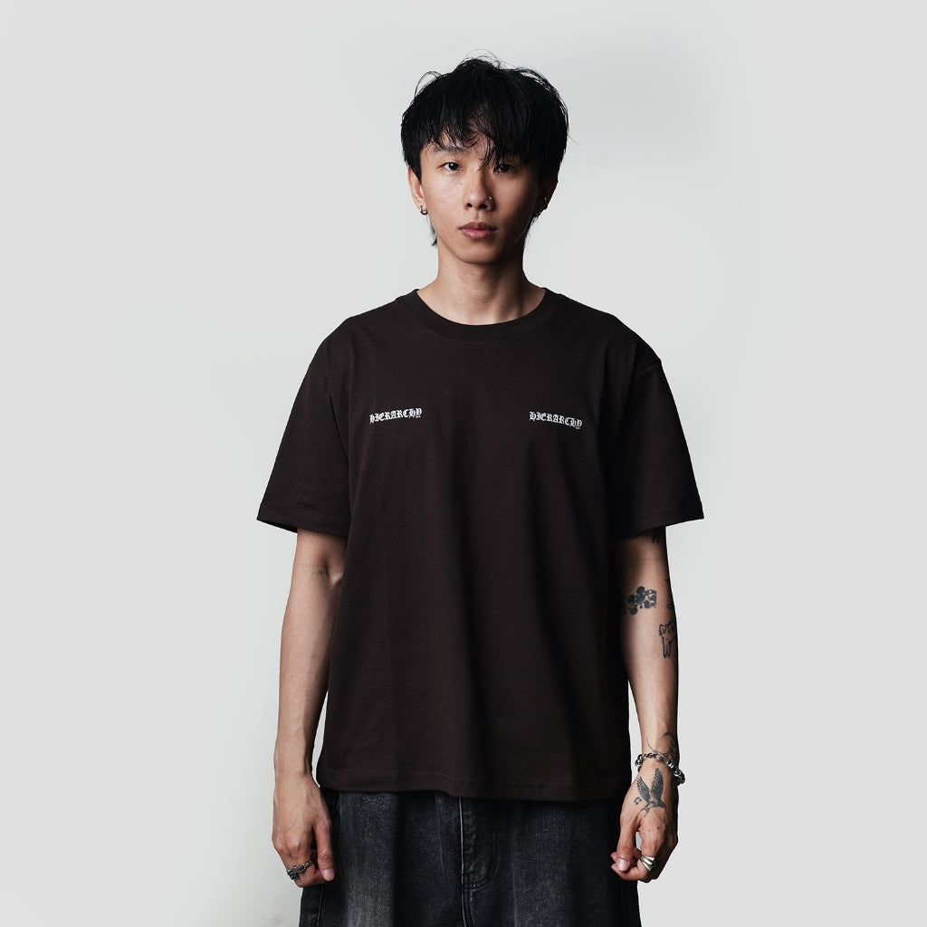 Brown Basic Tiny Boxy T-Shirt