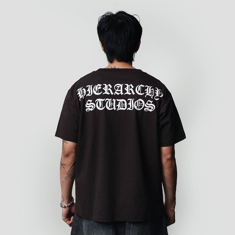 Brown Basic Tiny Boxy T-Shirt