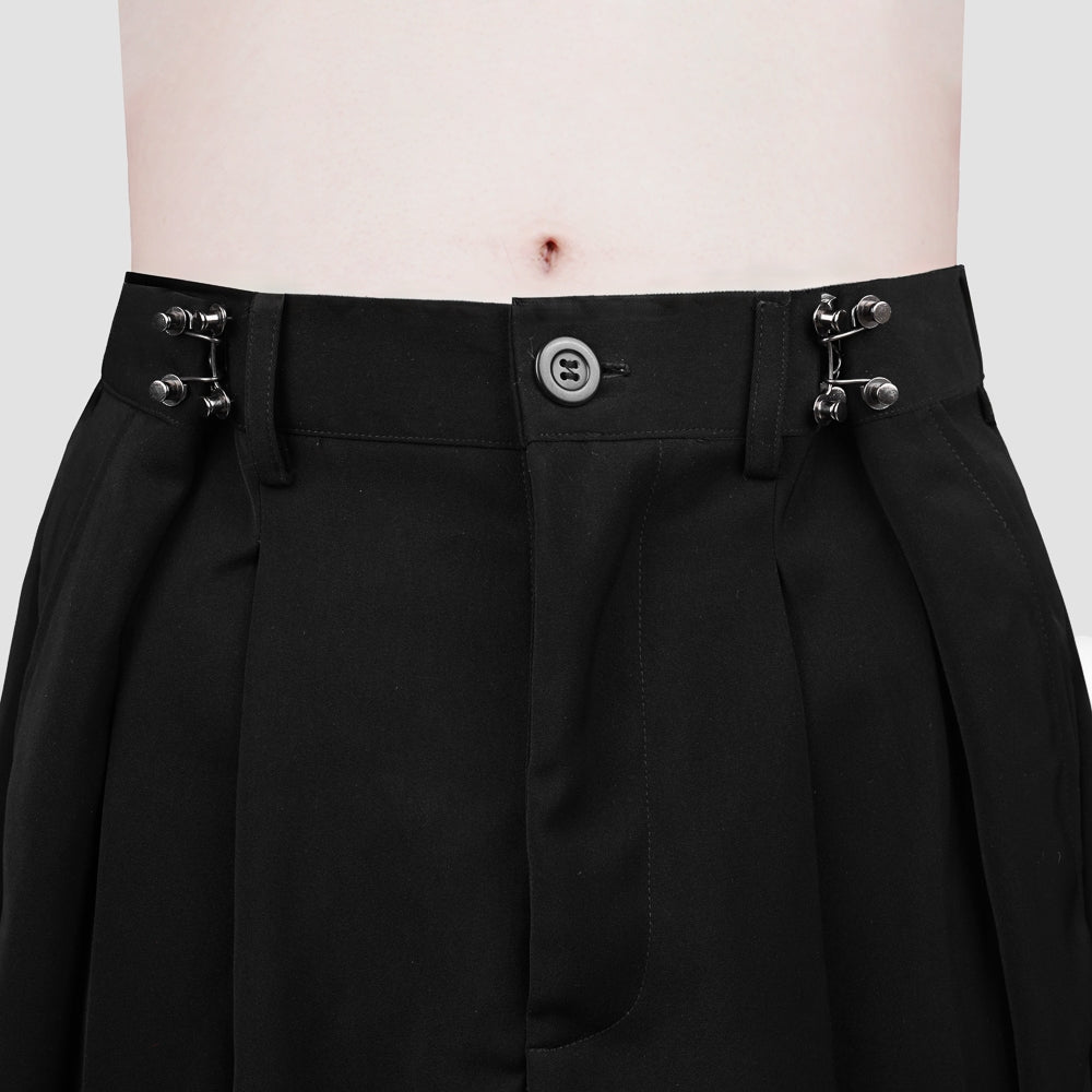Black Stud Baggy Trousers Pants