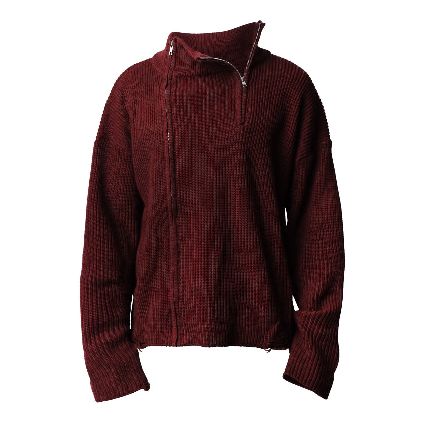 Red Knit Fractured Sweater