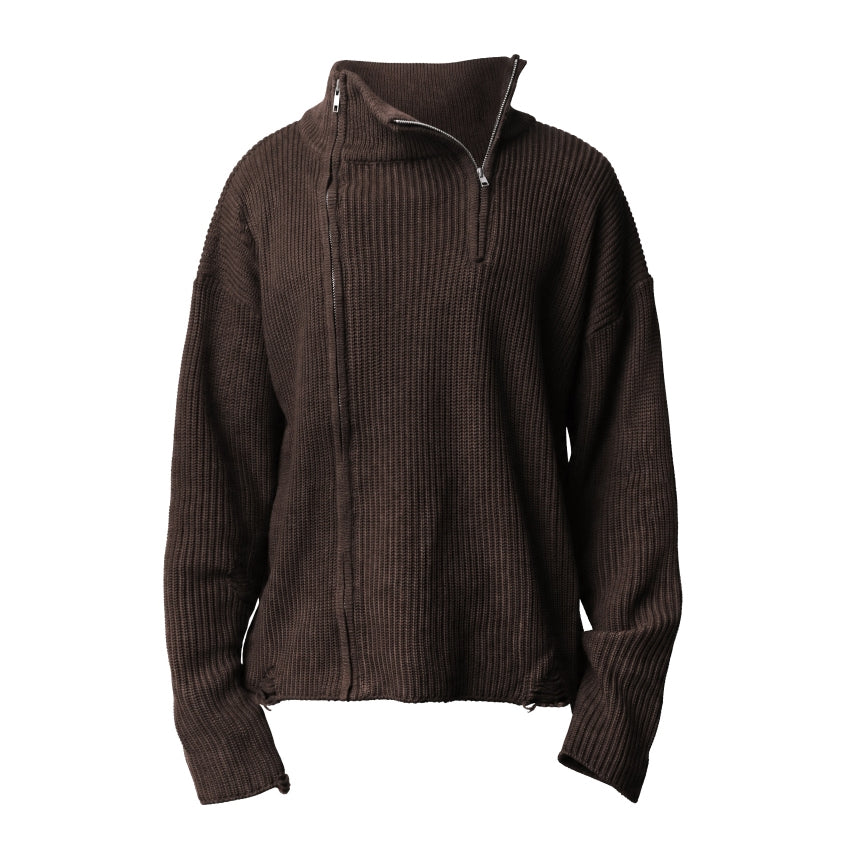 Hierarchy Studios HOLLOWS - Brown Knit Fractured Sweater