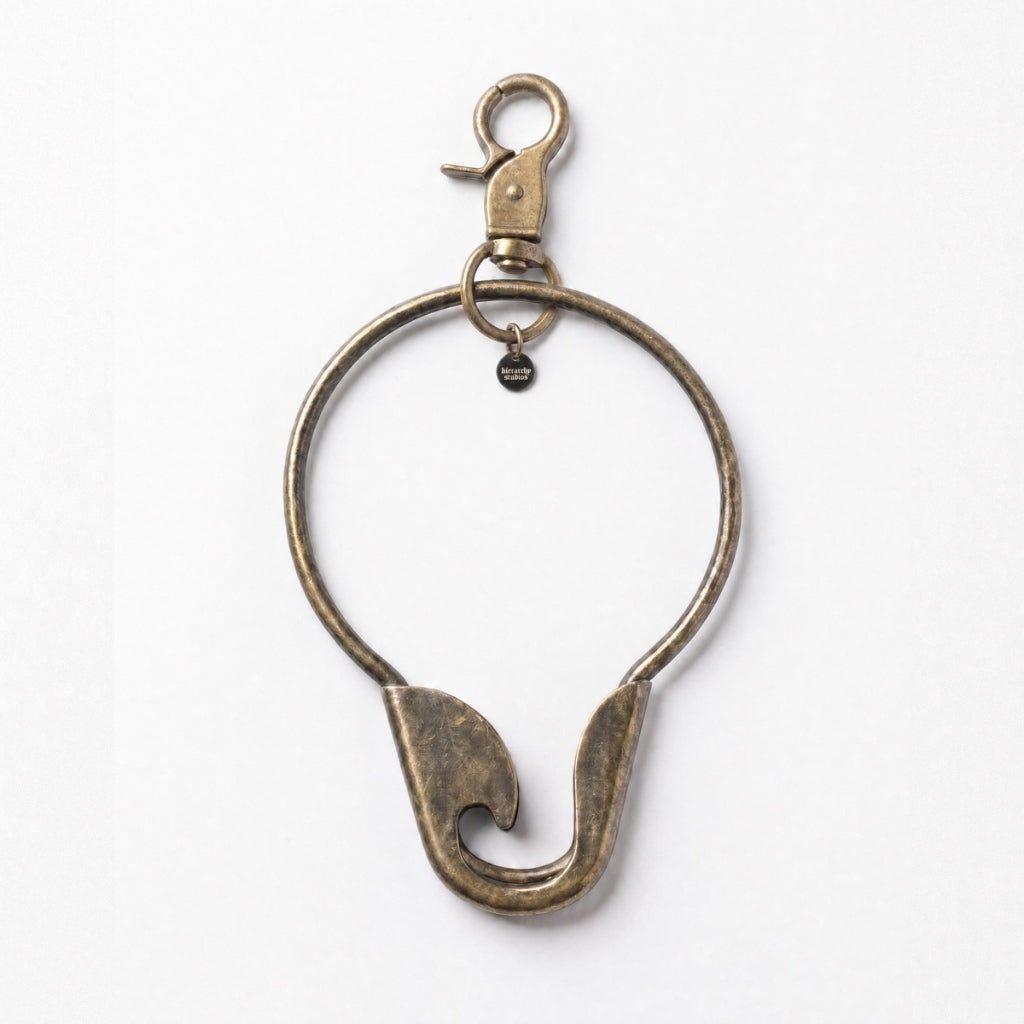 Hierarchy Studios - Vintage Circle Safety Pin Bag Charm