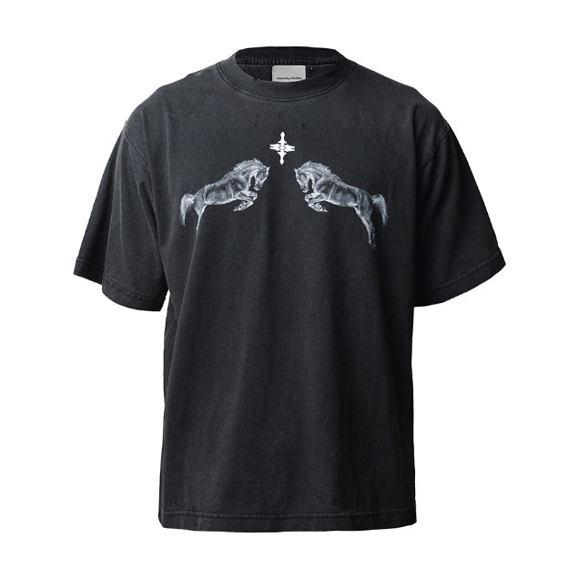 Washed Black Stallion Tiny Boxy T-Shirt