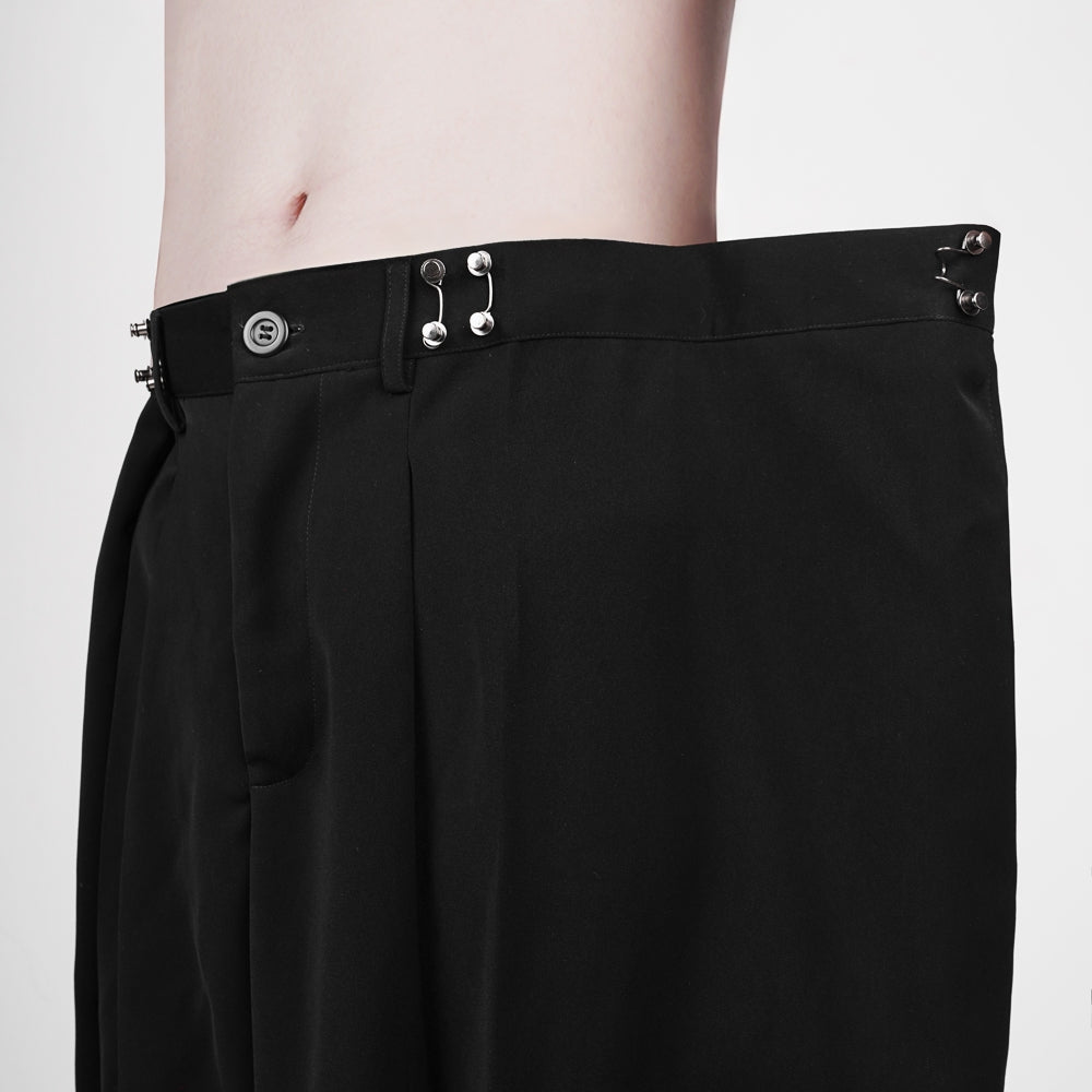 Black Stud Baggy Trousers Pants