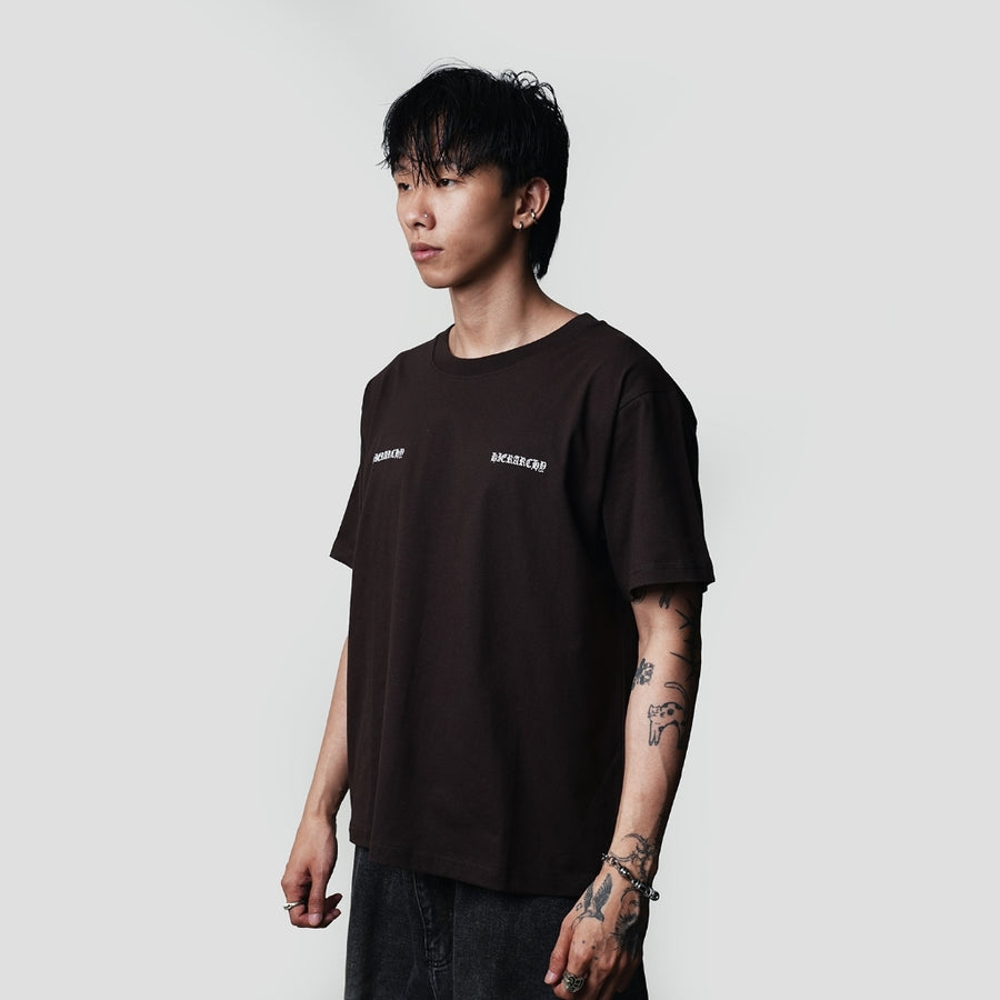 Brown Basic Tiny Boxy T-Shirt