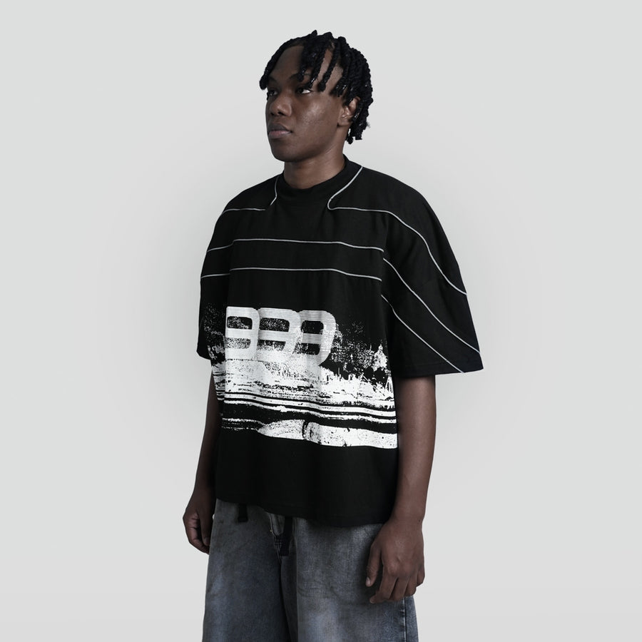 Hierarchy Studios CR - Black City Residue Boxy Wide T-Shirt