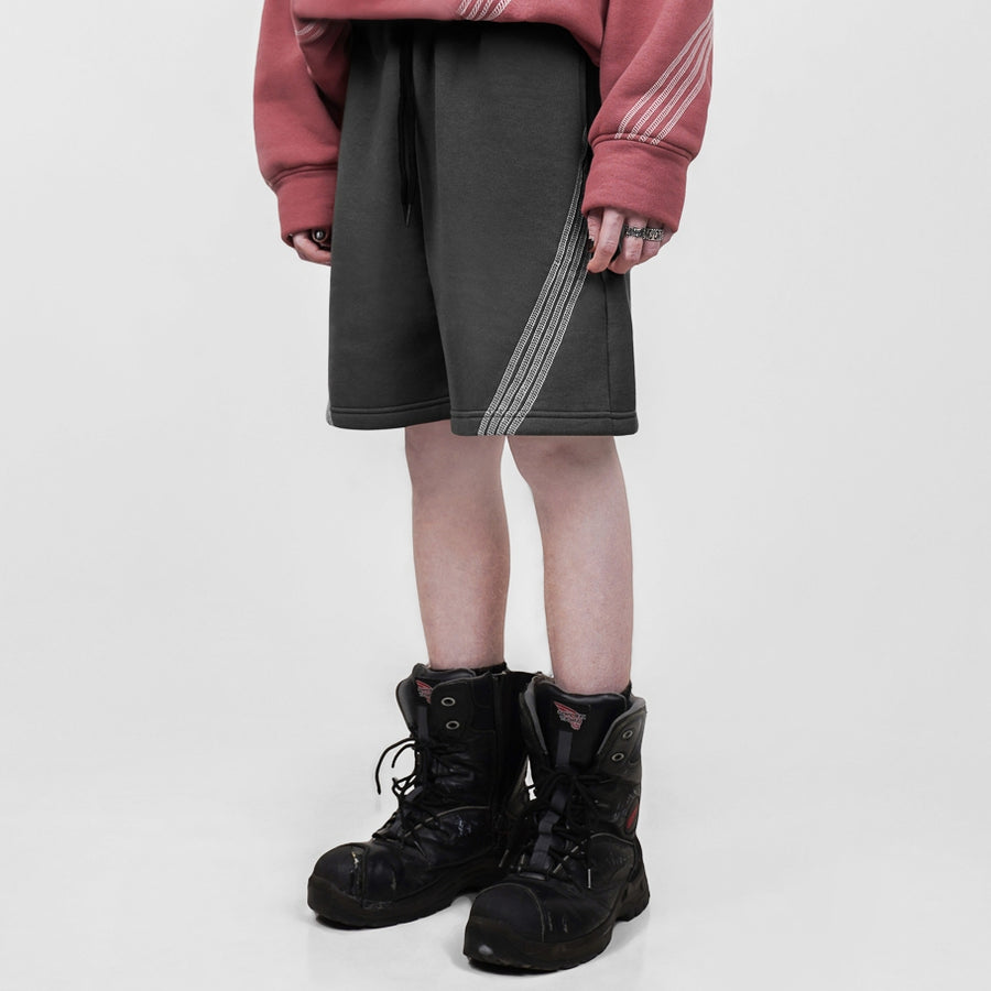 Hierarchy Studios FS - Grey Four Stripes Short Pants