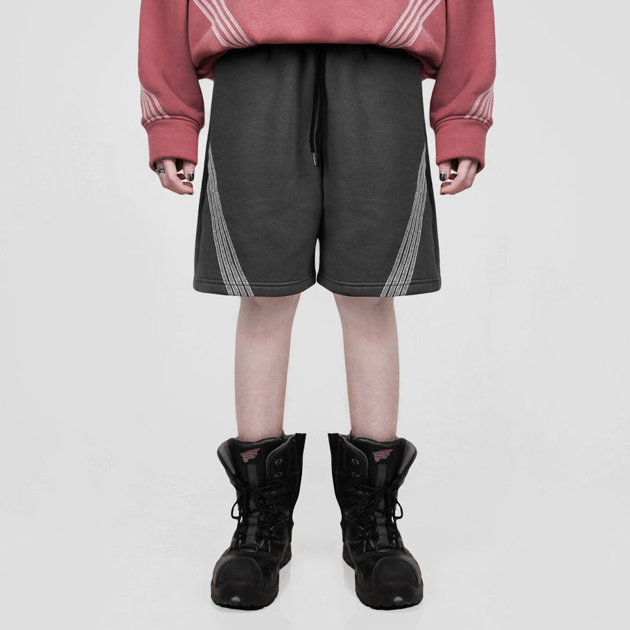 Hierarchy Studios FS - Grey Four Stripes Short Pants